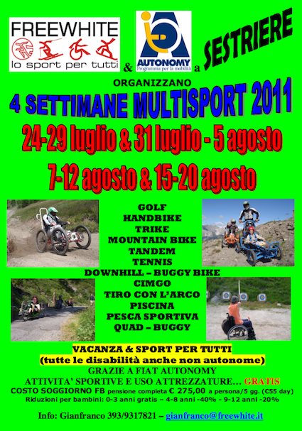 volantino sport disabili